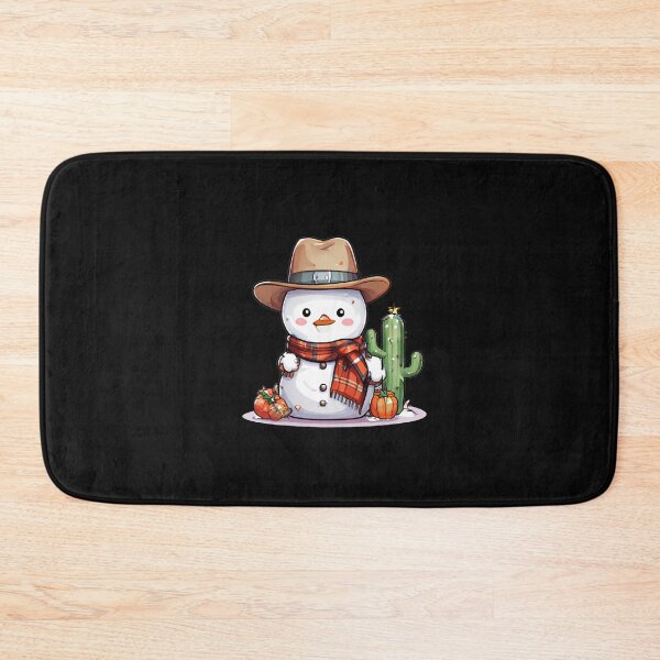 Item preview, Cute Cowboy Snowman Festive Holiday Cactus Christmas  designed and sold by Belhbib Art ⭐⭐⭐⭐⭐.