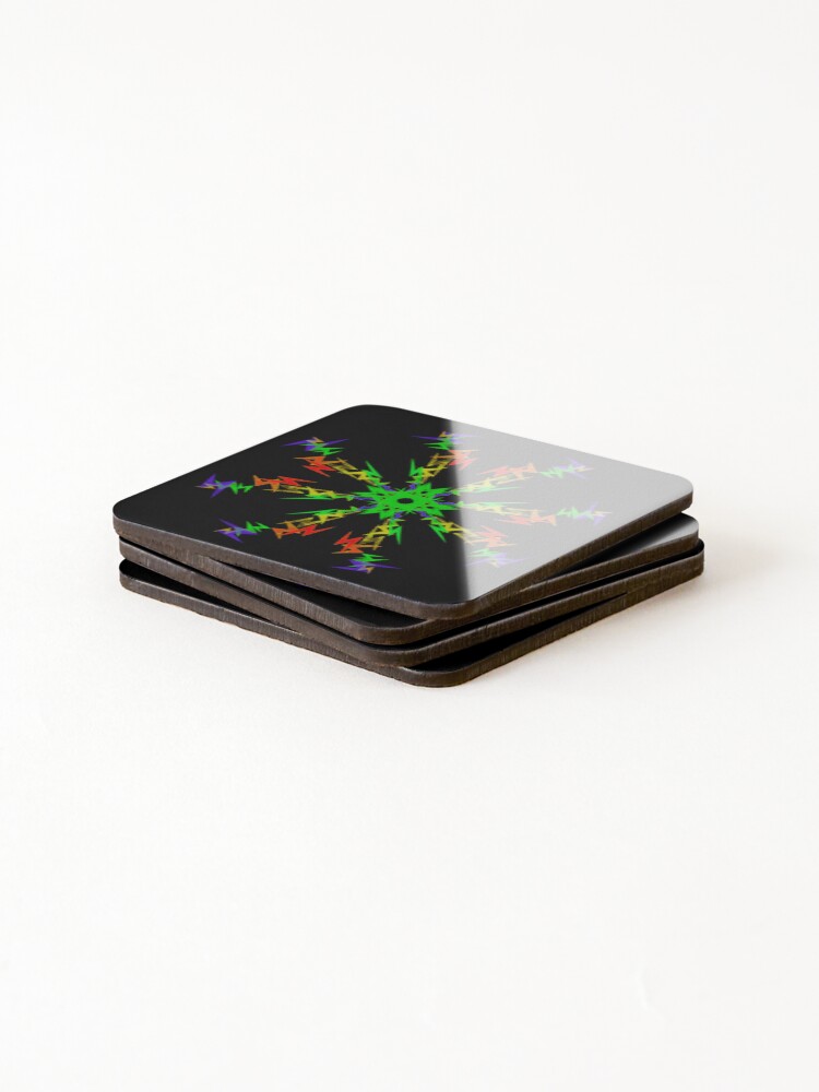Thumbnail 4 of 5, Coasters (Set of 4), Rainbow pattern designed and sold by RomeoAzahar.