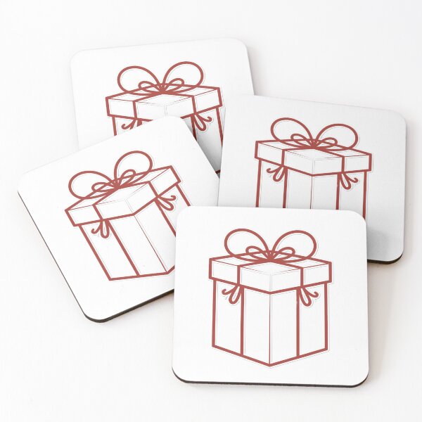 Item preview, Minimalist Red Gift Box Outline with Ribbon Holiday Design designed and sold by gk-creations.