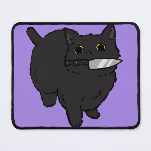 Item preview, Crazy black cat with a knife designed and sold by DaikiBee.