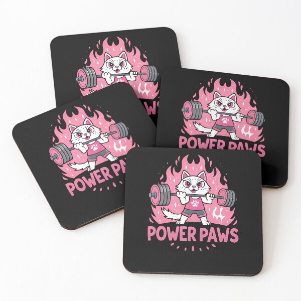 Item preview, Power Paws Weightlifting Cat - Fierce Fitness T-Shirt for Cat Lovers designed and sold by FocusedPatterns.