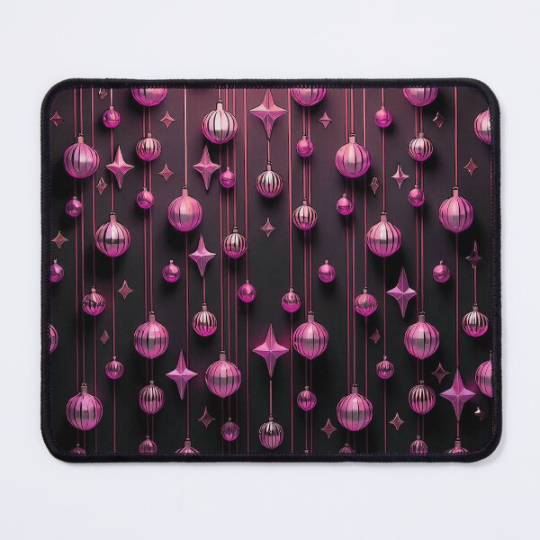 Item preview, Christmas decorations - decorated glass baubles and Christmas stars/ rose gold, shiny magenta . designed and sold by My-fake-places.