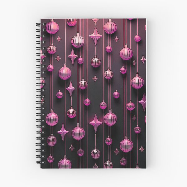 Item preview, Christmas decorations - decorated glass baubles and Christmas stars/ rose gold, shiny magenta  . designed and sold by My-fake-places.