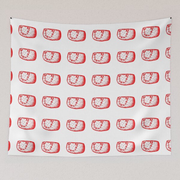 Item preview, Retro Bamboo Vivid Red designed and sold by MagentaTwilight.