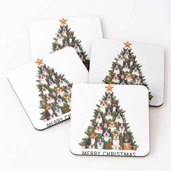 Item preview, Festive Christmas Tree of Dogs | Perfect Gift for Dog Lovers designed and sold by MiszungART.