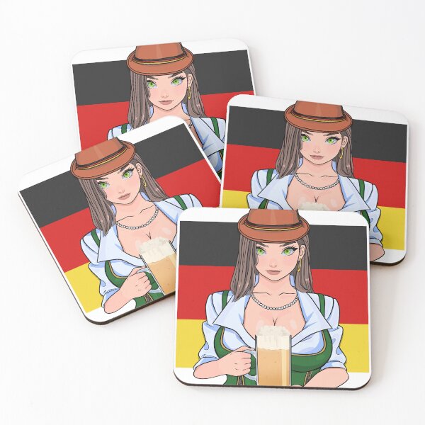 Artikelvorschau, Oktoberfest Deutsch Prost Bier trinken Alpenhut Bayern Dirndl entworfen und verkauft von Nosek1ng.