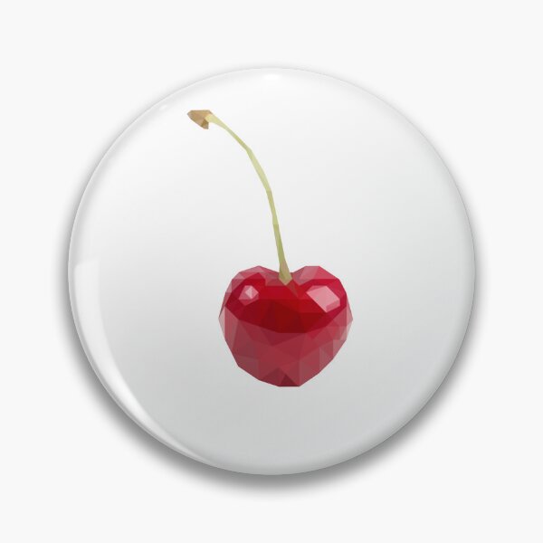Artikelvorschau, Low Poly Cherry Art – Minimalistisches geometrisches Obstdesign entworfen und verkauft von OrangePoly.