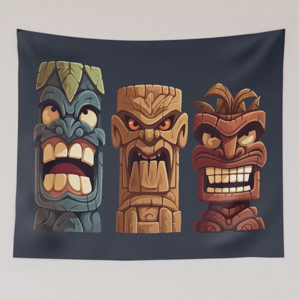 Item preview, Three Tiki Statues designed and sold by VelvetRoom.
