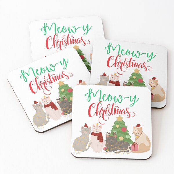 Item preview, Meow-y Christmas Cats designed and sold by CherryPickedArt.