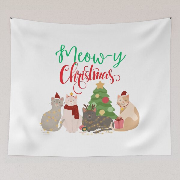 Item preview, Meow-y Christmas Cats designed and sold by CherryPickedArt.