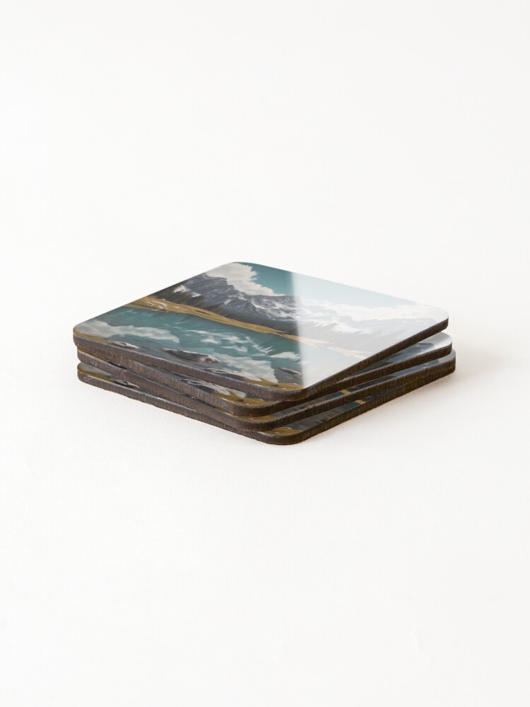 Thumbnail 4 of 5, Coasters (Set of 4), Alpine Lake designed and sold by papi1998.