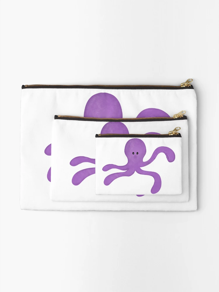 Thumbnail 2 of 4, Zipper Pouch, squid designed and sold by MissRedLady .