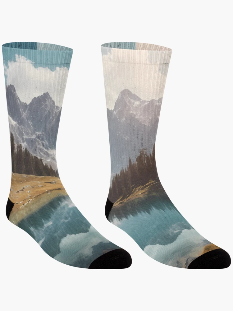 Thumbnail 3 of 5, Socks, Alpine Lake designed and sold by papi1998.