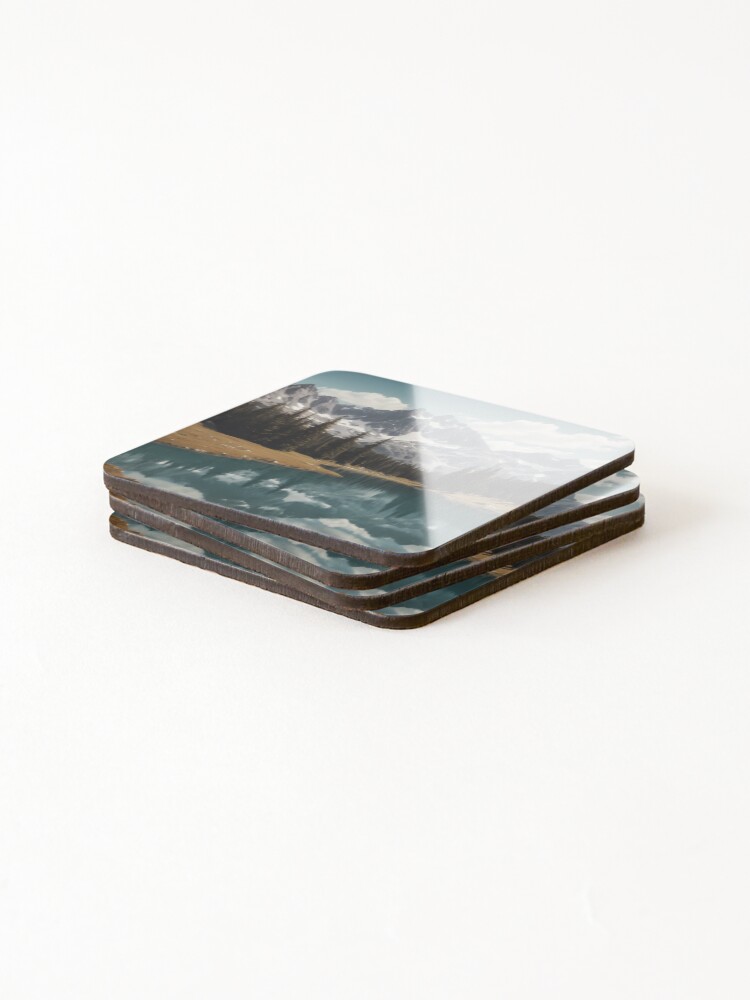 Thumbnail 4 of 5, Coasters (Set of 4), Alpine Lake designed and sold by papi1998.