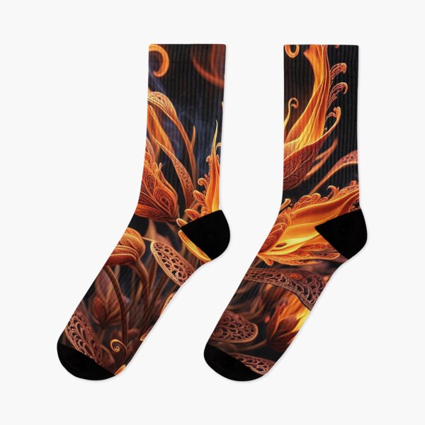 Item preview, Fire Flame Flowers Pattern designed and sold by Simplybe1.