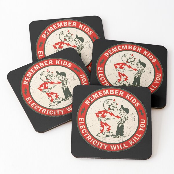 Item preview, Vintage, Distressed - Remember Kids Electricity Will Kill You designed and sold by Offset Vinyl Film.