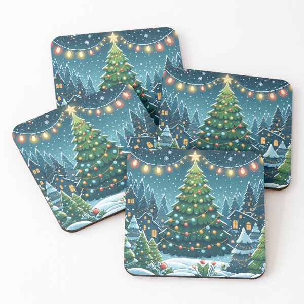 Item preview, A Glowing Scene of Holiday Cheer designed and sold by e-milka.