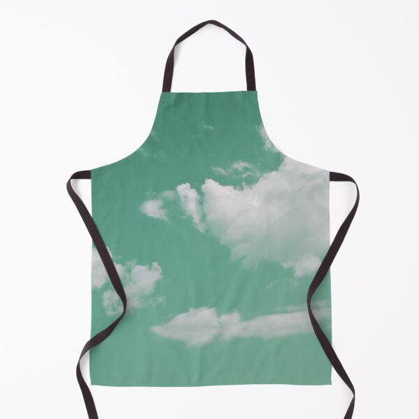 Item preview, White fluffy clouds on green sky background designed and sold by by-jwp.