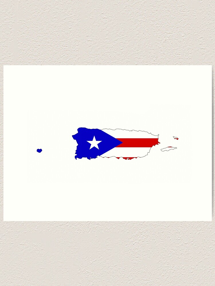 puerto-rico-flag-map-art-print-for-sale-by-tony4urban-redbubble for Free Printable Puerto Rican Flag puerto rico flag map