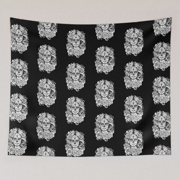 Item preview, Day of the Dead – Mictecacihuatl - Lady of the Dead – Sugar Skull Art designed and sold by shufti.