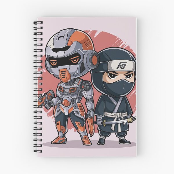 Artikelvorschau, Chibi Mecha und Ninja-Duo entworfen und verkauft von CustomTee-Lab.