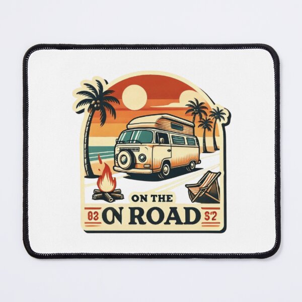 Item preview, On The Road Retro Minibus Sticker designed and sold by ArtQueen777.
