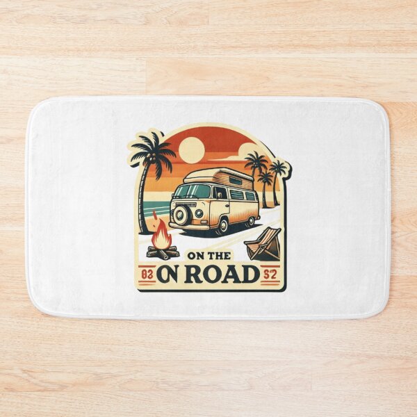 Item preview, On The Road Retro Minibus Sticker designed and sold by ArtQueen777.