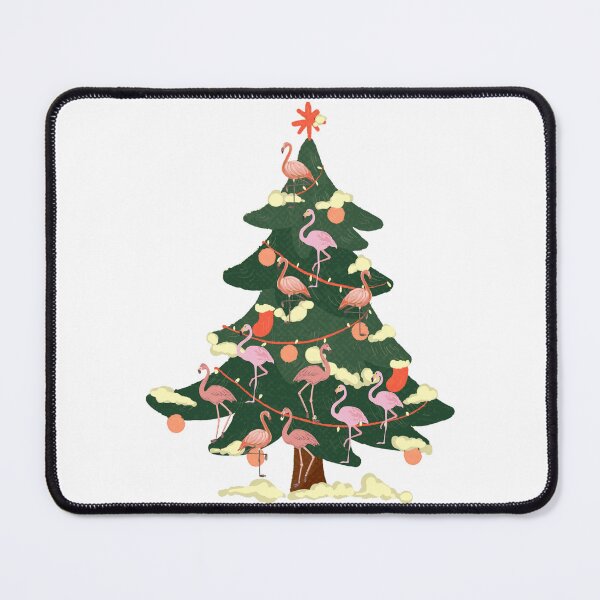 Item preview, A Christmas Tree Decorated in Pink designed and sold by VintageArtByIda.