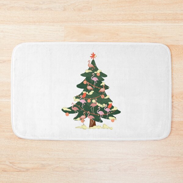 Item preview, A Christmas Tree Decorated in Pink designed and sold by VintageArtByIda.