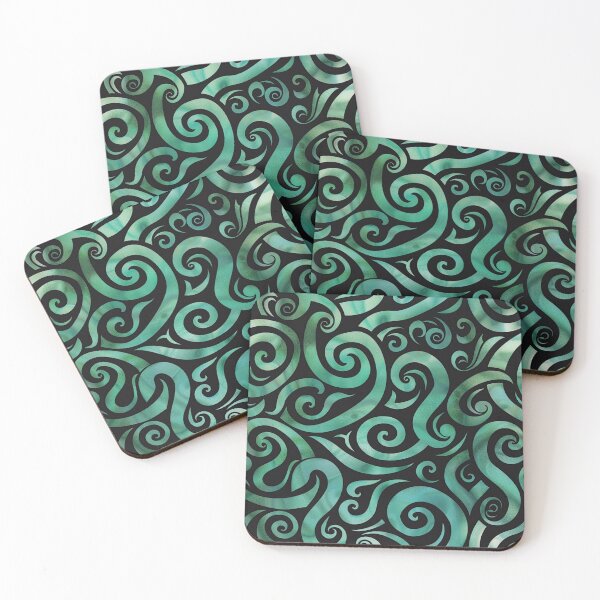 Item preview, New Zealand Māori Paua Pattern Koru Design 66 designed and sold by GrinGalore.