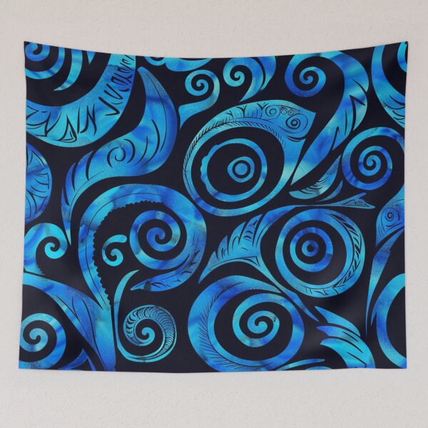 Item preview, New Zealand Māori Paua Pattern Koru Design 67 designed and sold by GrinGalore.