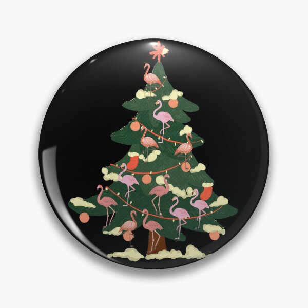 Item preview, Another Christmas Tree Decorated in Pink designed and sold by VintageArtByIda.