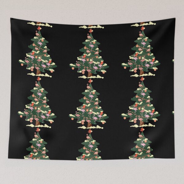 Item preview, Another Christmas Tree Decorated in Pink designed and sold by VintageArtByIda.