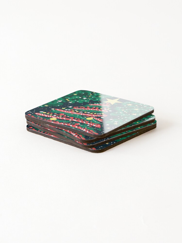 Thumbnail 4 of 5, Coasters (Set of 4), Magic Christmas Tree designed and sold by Gina-Rosa.