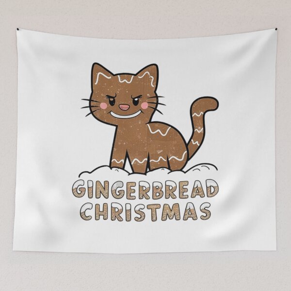 Item preview, Gingerbread Kitty Retro Christmas Gifts designed and sold by Piotr Rosiak.