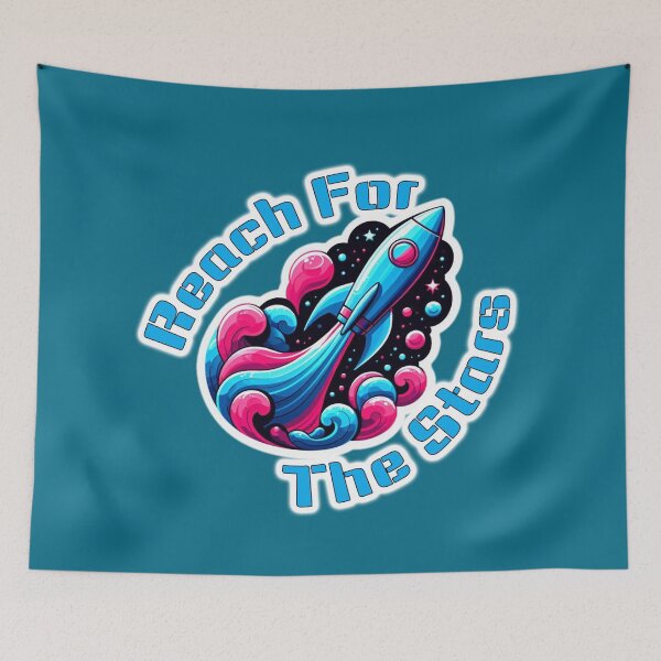Item preview, Reach for the Stars Rocket Illustration designed and sold by PixelParinda.