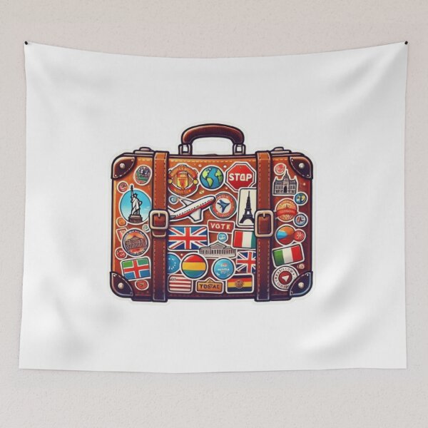 Item preview, Vintage Luggage Travel Sticker designed and sold by ArtQueen777.