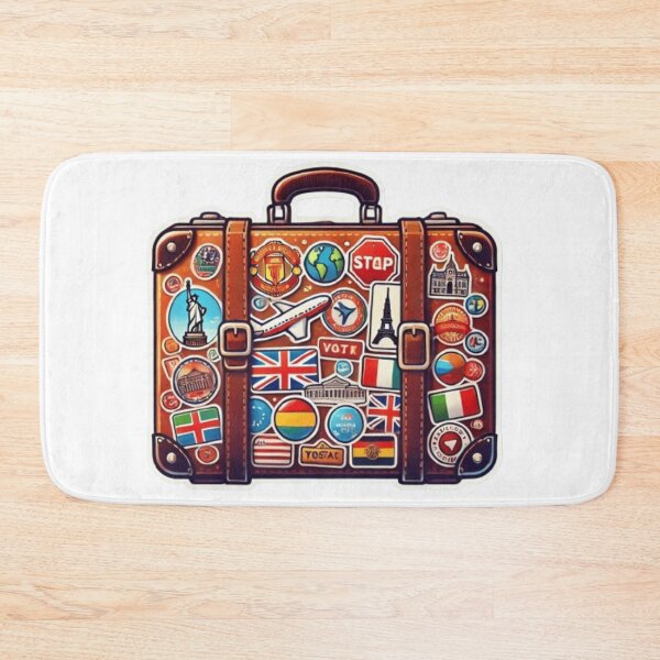 Item preview, Vintage Luggage Travel Sticker designed and sold by ArtQueen777.