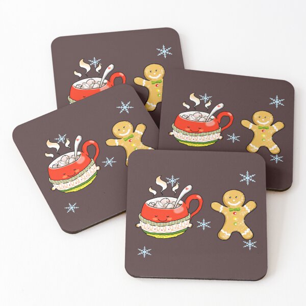 Item preview, cozy hot chocolate & gingerbread man cookie designed and sold by CuteCartoon.