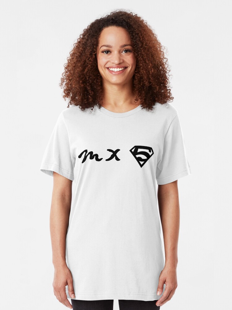 Alternate view of MX5 cool logo Miata Slim Fit T-Shirt