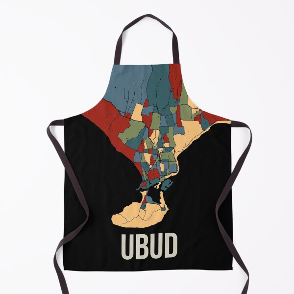 Item preview, Ubud Earthtone Indonesia Bali City Map Art designed and sold by Stadify.