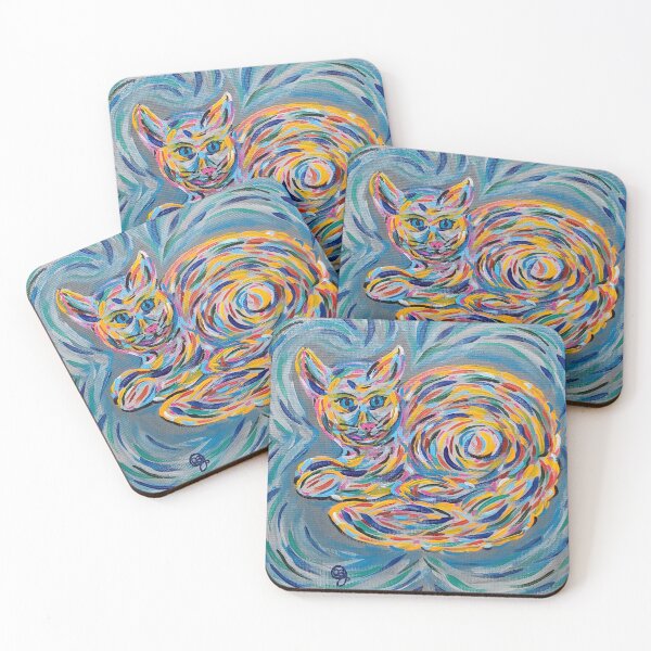 Item preview, Colorful cat designed and sold by Cathy Bishop Jones Art.
