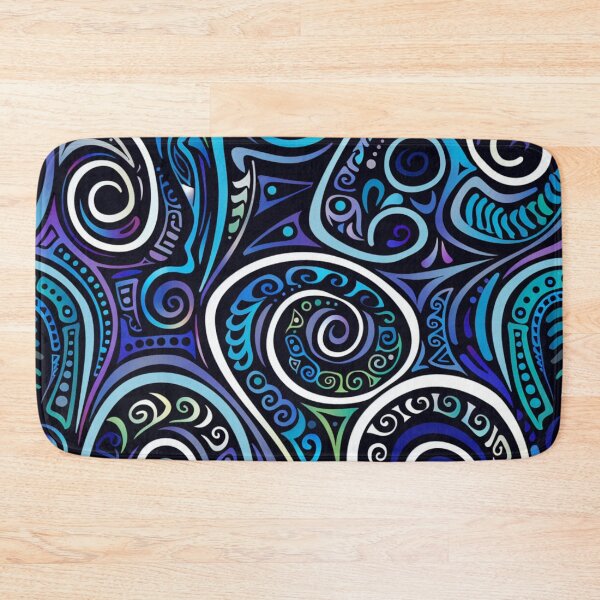 Item preview, New Zealand Māori Paua Pattern Koru Design 68 designed and sold by GrinGalore.