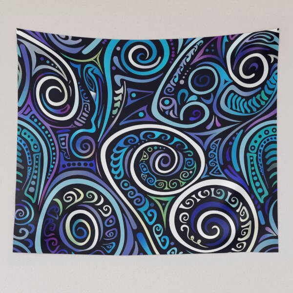 Item preview, New Zealand Māori Paua Pattern Koru Design 68 designed and sold by GrinGalore.