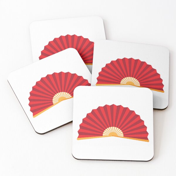 Item preview, A red Chinese or Japanese wind paper fan designed and sold by CHERRY--SHOP.