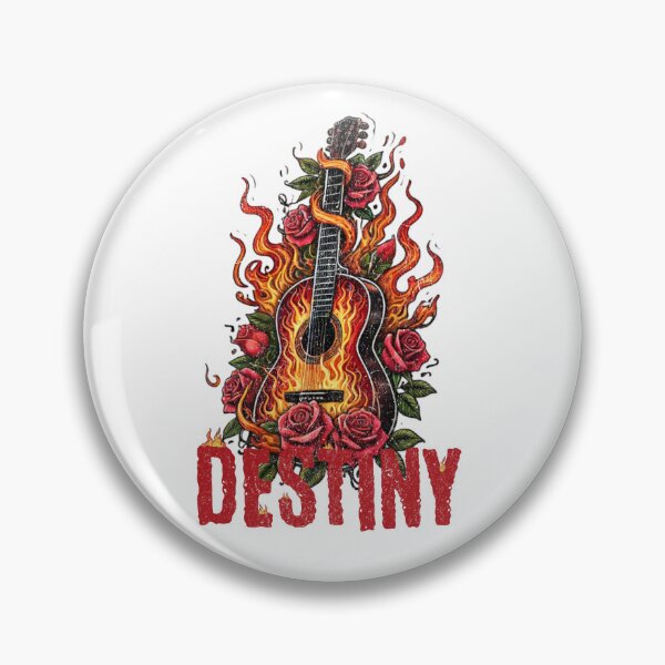 Item preview, Destiny - Fiery Guitar Design with Roses for Music Lovers designed and sold by CWT-JustforFun.