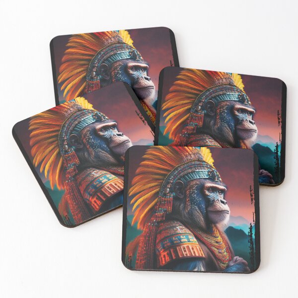 Item preview, Tribe King | Aztec Maya Ape | Nature Monkey Collection designed and sold by monkeybusiness.pt.