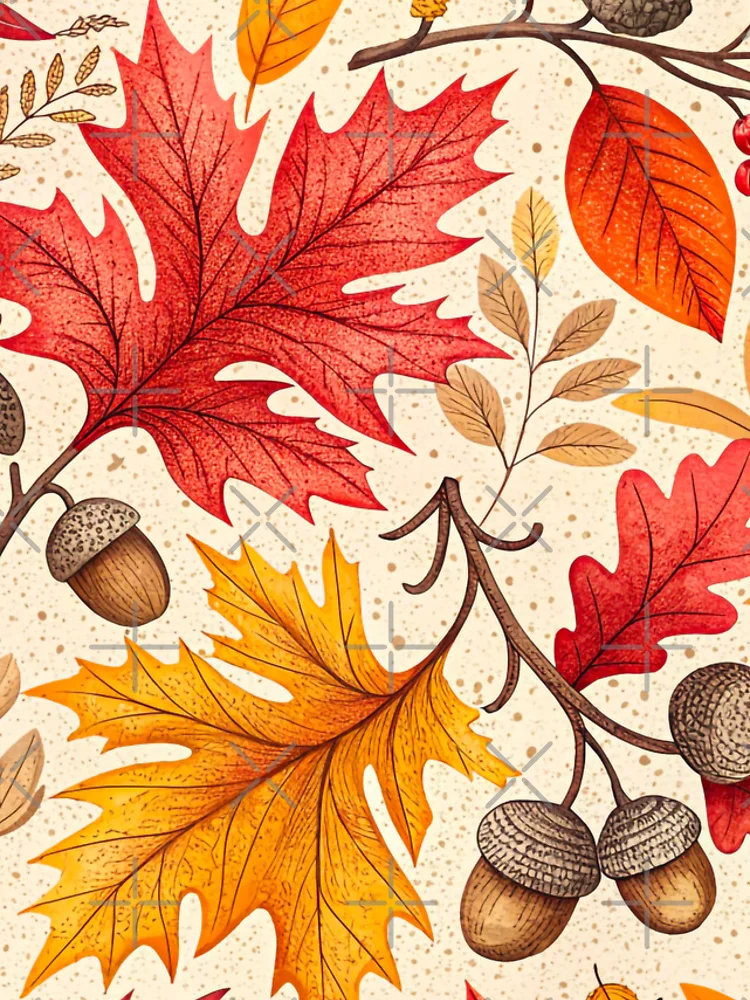 Thumbnail 4 of 4, iPhone Case, Autumn Harmony: A Colorful Fall Pattern designed and sold by Paper Punch Press.