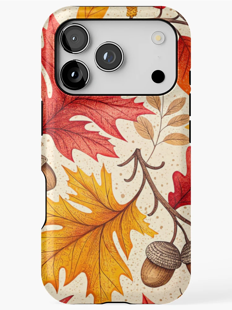Thumbnail 1 of 4, iPhone Case, Autumn Harmony: A Colorful Fall Pattern designed and sold by Paper Punch Press.