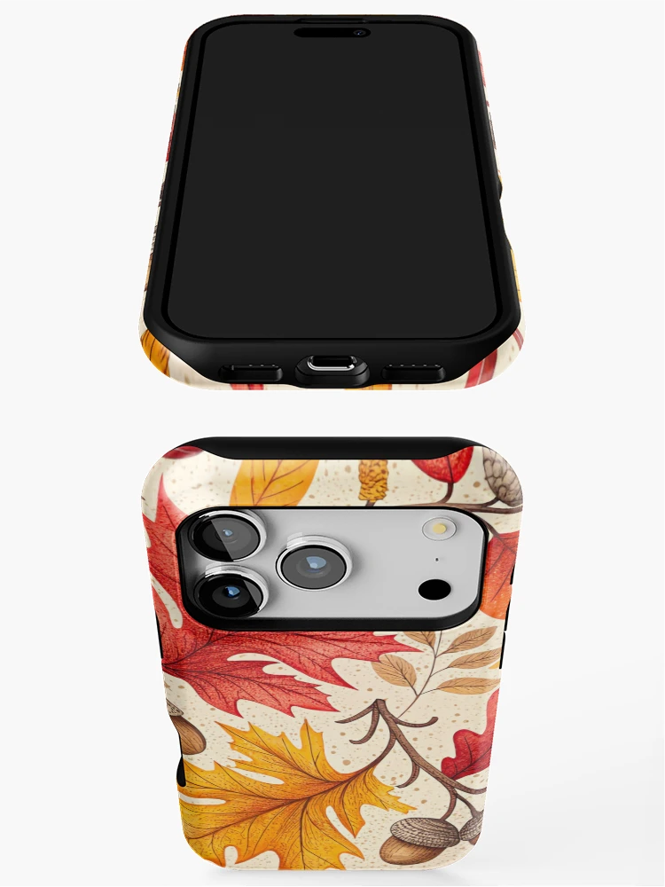 Thumbnail 3 of 4, iPhone Case, Autumn Harmony: A Colorful Fall Pattern designed and sold by Paper Punch Press.